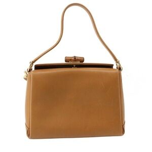 Authentic vintage Gucci brown leather handbag